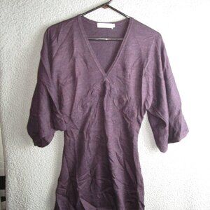 ST. AMBECCO WOMEN'S SWEATER DRESS BURGUNDY MEDIUM ACRYLIC ALPACA
